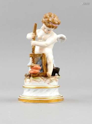 An amor compressing two hearts, Meissen, knob swords
