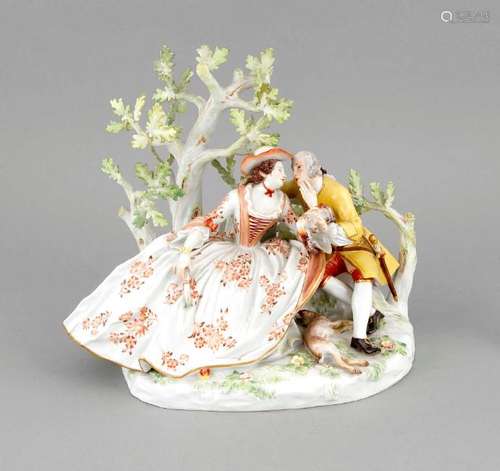 Hunting couple, Meissen, mark after 1934, 1st quality,