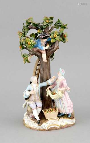 Apple Harvest, Meissen, mark 1850-1924, 1st quality,