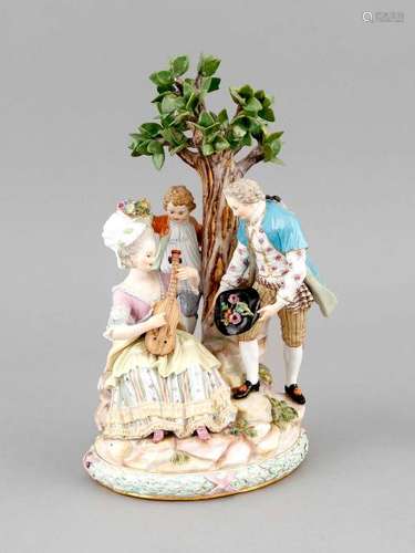 Gardener group, Meissen, mark 1850-1924, 1st quality,