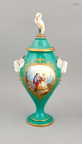 Decorative historicism vase, France, 19th century, on a