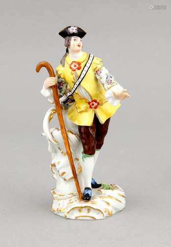 Dancing Shepherd, Meissen, after 1973, 1st quality,