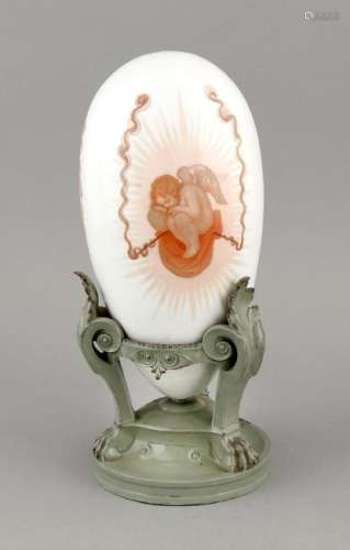 Decorative egg on stand, Sèvres, late 19th