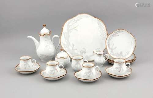 A 17-piece coffee service for 4 persons, Meissen,