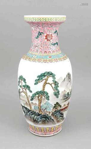 Große Balustervase aus Jingdezhen, China, Mitte