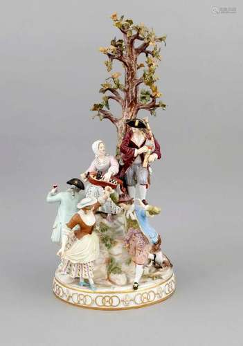 Gärtnergruppe am Baum, Meissen, Marke 1850-1924,