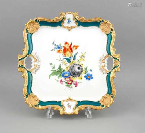 A splendid tray, Meissen, mark after 1934, 1st quality,