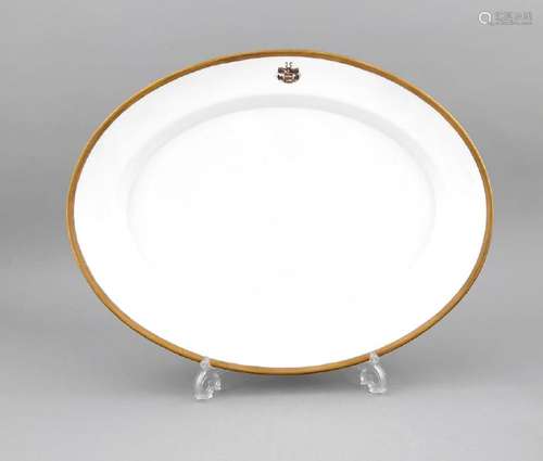 An oval dish, KPM Berlin, mark 1837-1844, first