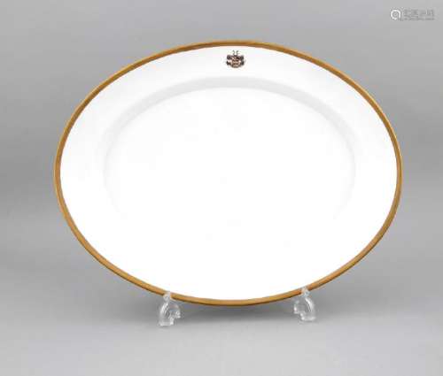 An oval dish, KPM Berlin, mark 1837-1844, first