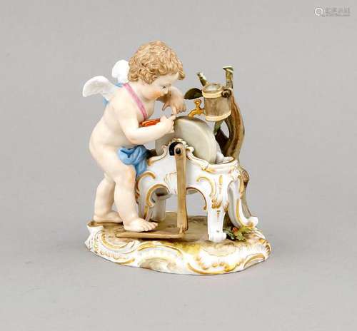 Cherub on the whetstone, Meissen, mark 1850-1924, 1st