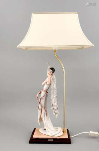 A figural lamp, Capodimonte, Italy, designed by