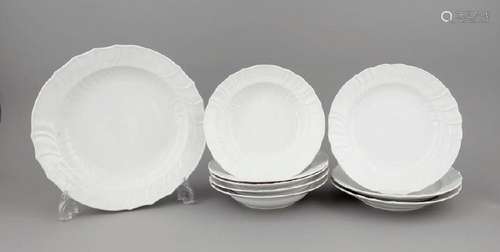 A 9-piece service, KPM Berlin, 20th century, second