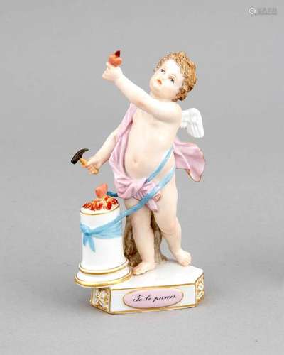 Amorette, Meissen, mark 1850-1924, 1st quality,