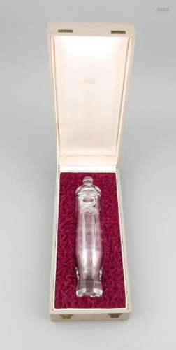 A Czechoslovakian lidded glass goblet/trophy from 1966