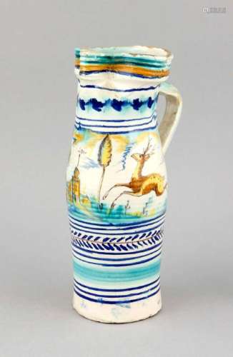 A baluster-shaped pot, faience, 19th c., chipped and