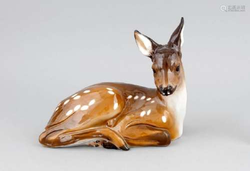 A lying Bambi, Rosenthal, Selb, 1940, modelled by Prof.
