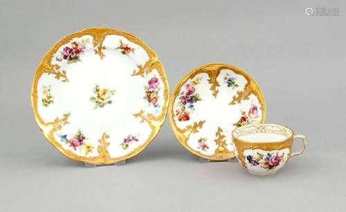 A 3-piece place-setting, KPM Berlin, mark after 1870,