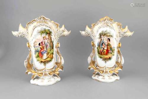 Pair of Historicism Vases, 19th Century, w. France,