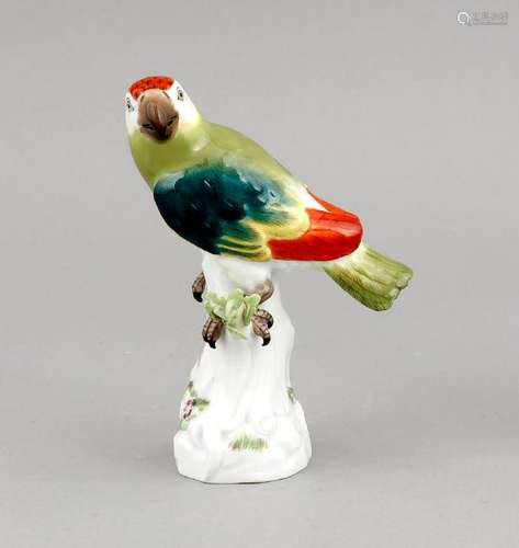 Parrot on trunk, Meissen, mark after 1934, 1st quality,