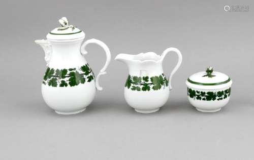 A 3-piece core, Meissen, marks 1924-34, first quality,