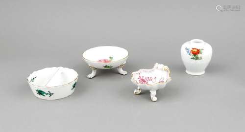 Four small pieces of Meissen, bowl, Pfeiffer 1924-34,