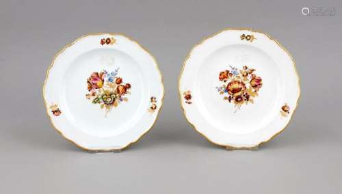 Two dessert plates, Meissen, around 1890 and 1920,