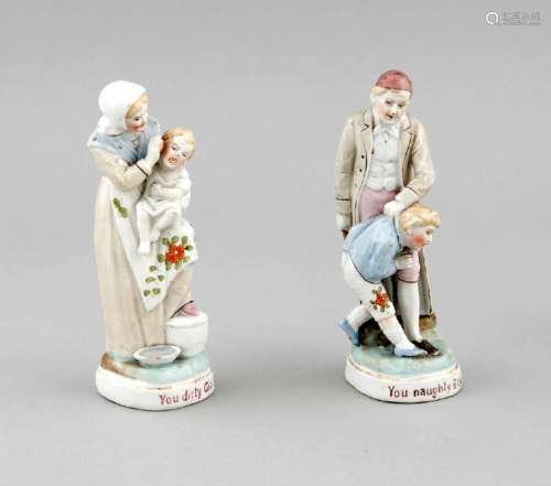 A pair of figure groups, England, 20th c., gentleman