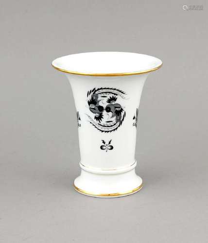 Trumpet Vase, Meissen, mark 1924-34, 1st quality, decor