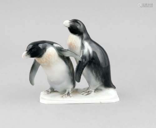 A penguin couple, Metzler & Ortloff, Ilmenau,