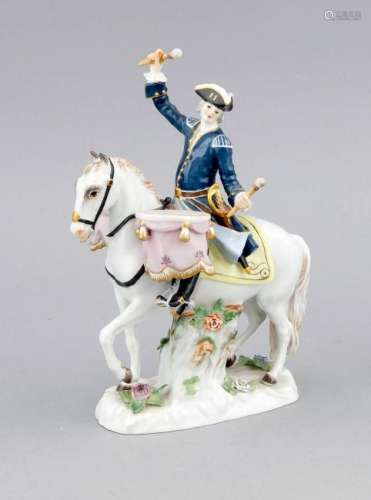 Timpanist on horseback, Meissen, crossed sword mark