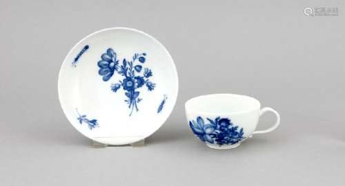 A cup with saucer, Meissen, 1850-1924, 1st quality,