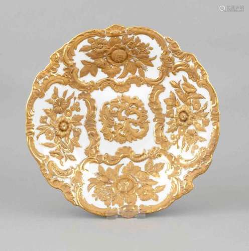 A splendid plate, Meissen, after 1950, first quality,