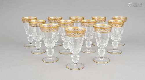 20 presumable French red wine glasses, 20th c.,