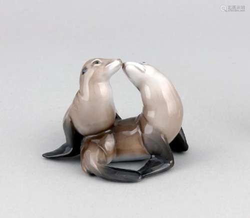Pair of sea lions, Rosenthal, Selb, mark after 1975,