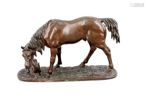 Englischer Bildhauer um 1900, Pferd begrüßt
