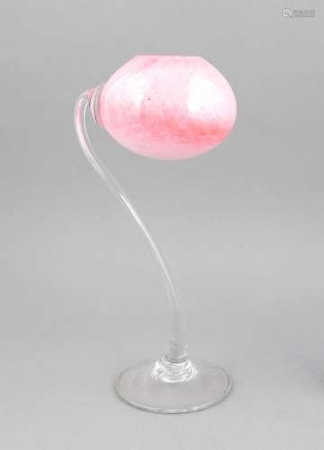 A 20th-century glass object/bow vase by Peter Kaspar,