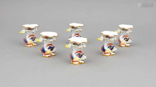 Six Egg Cups, Meissen, End of the 20th Century, 1st