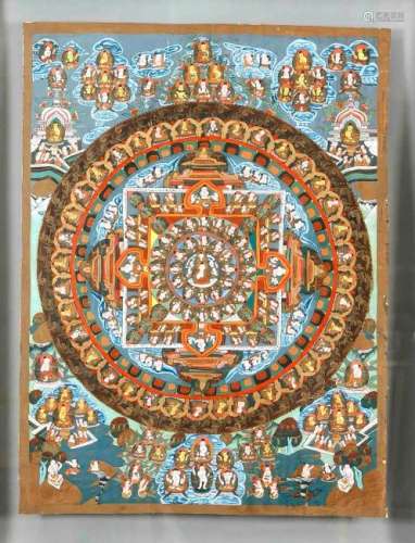 Thangka, Tibet, Anfang 20. Jh. ?, polychrome