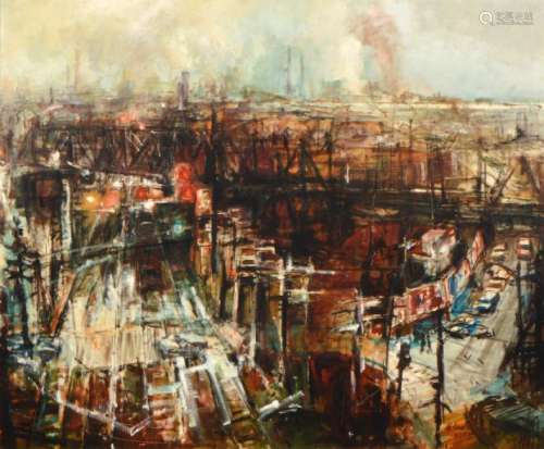 Large William Arthur Lewis Oil Painting 'Newark'