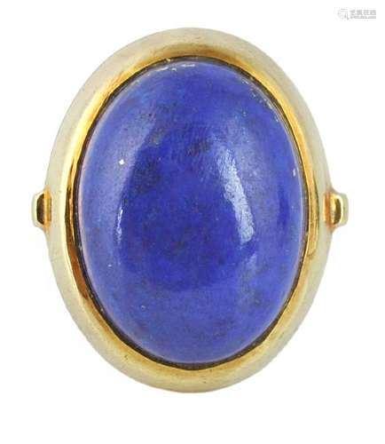 Lapis & 18Kt Yellow Gold Ring