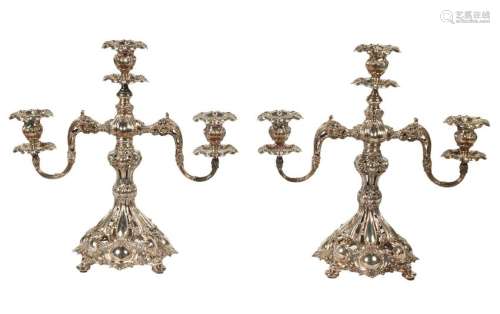 Pr. Old Sheffield Candelabras