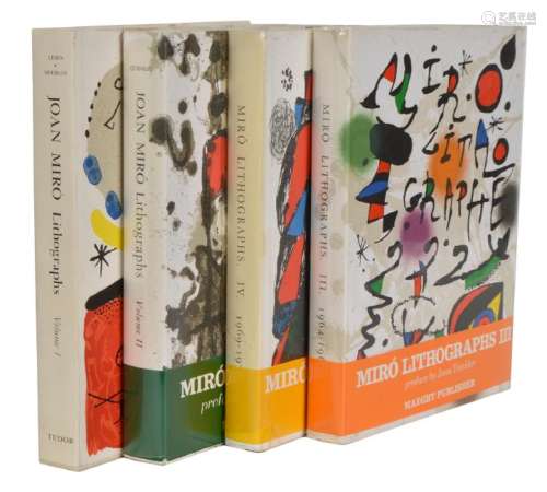 4 Joan Miro Hard Cover Books of Lithographs