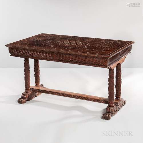 Northern Italian Inlaid Center Table