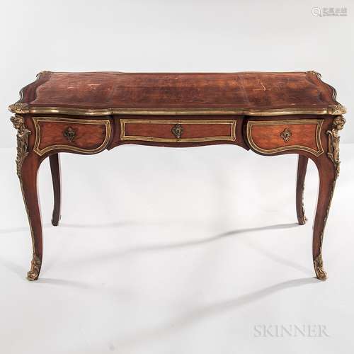 Louis XV-style Ormolu-mounted Bureau Plat