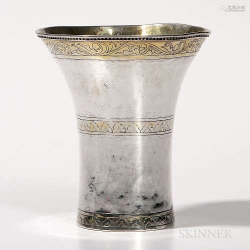 Parcel-gilt Silver Beaker