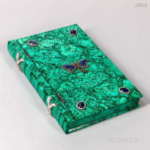 Jeweled Malachite Book Box