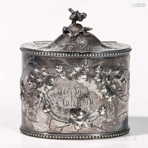 Jones, Ball & Co. Coin Silver Tea Canister