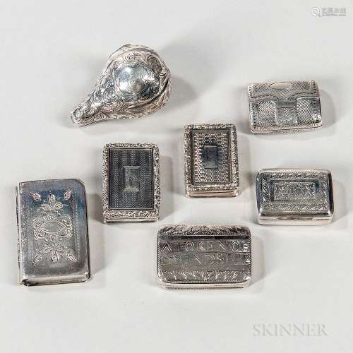 Six Pieces of Georgian Sterling Silver