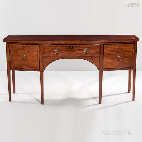 Late Georgian Mahogany and Mahogany-veneered Sideboard