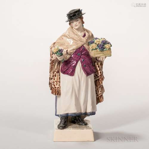 Charles Vyse Pottery Figure The Shawl